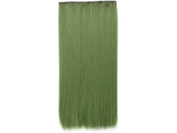 Moño Postizo Con Extensiones De Cabello Sintético Largo Y Liso, De Una Sola Pieza, Con 5 Clips.