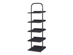 Zapatero Poytya 5 Niveles Acero 119x34x32 Cm Negro [EN.CASA]