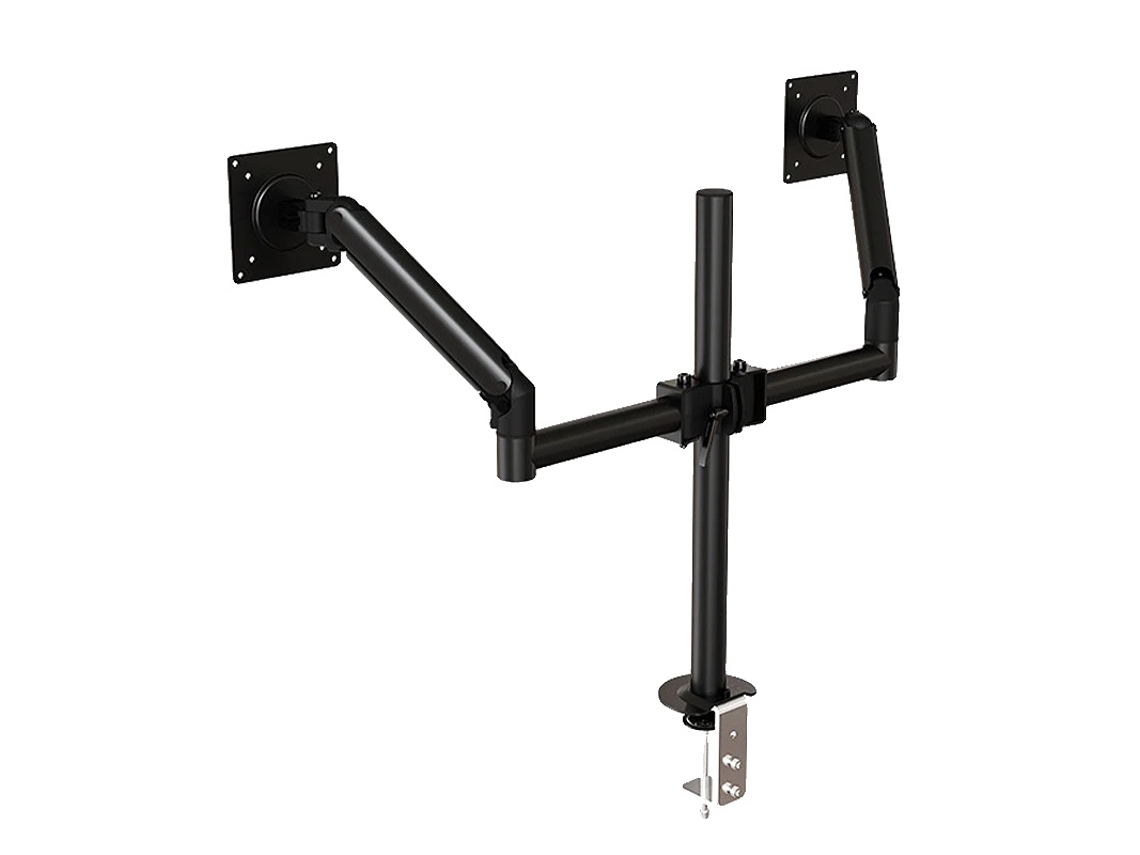 Soporte para monitor, doble brazo, altura y ángulo ajustables, negro OEM
