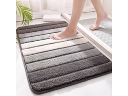 Alfombrilla De Baño De Microfibra, Antideslizante, Suave Y Muy Absorbente (gris/50x80cm) Gertiz