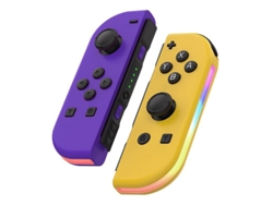 Joy-Cons con interruptores izquierdo y derecho AJc Morado y Amarillo YUNZII (sin Pulse Handle)