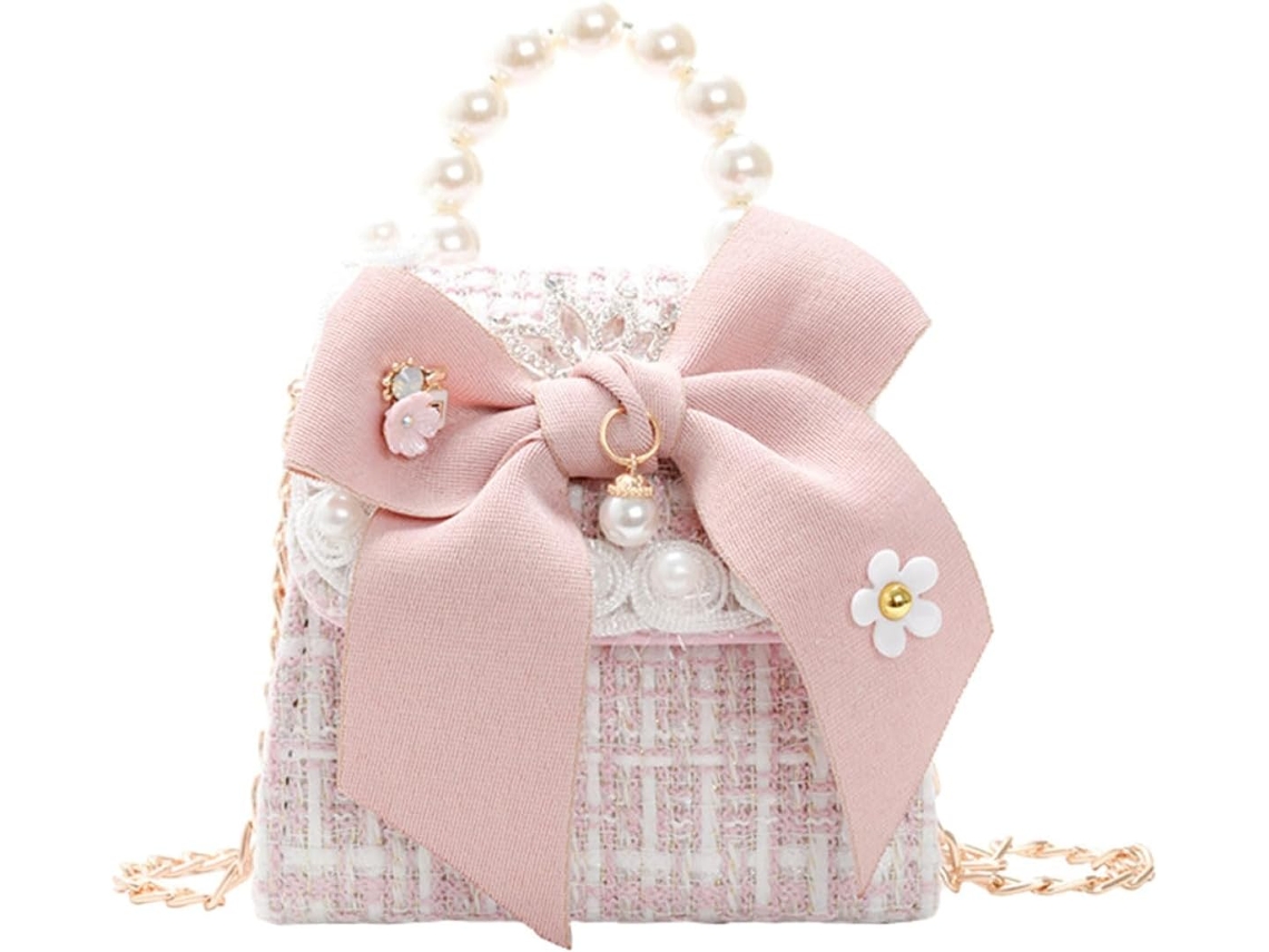 Bolso De Hombro Para Niño Y Niña Con Elegante Lazo De Pu, Capacidad Media, Diseño Moderno Para La Playa Y