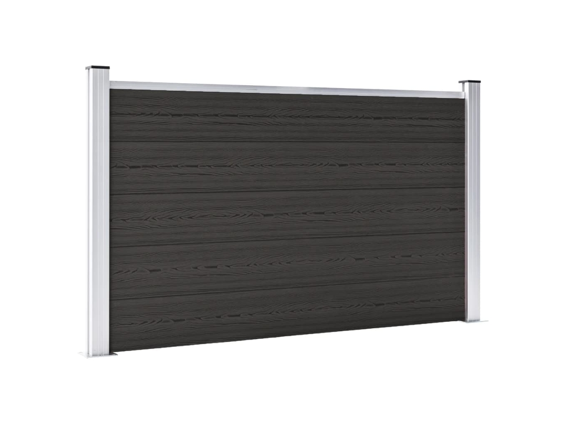 Panel de valla WPC 180x105 cm negro Wsd975149 Lovely Home