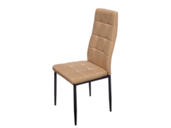 Pack 4 Sillas Con Respaldo Alto De Loneta En Color Beige.