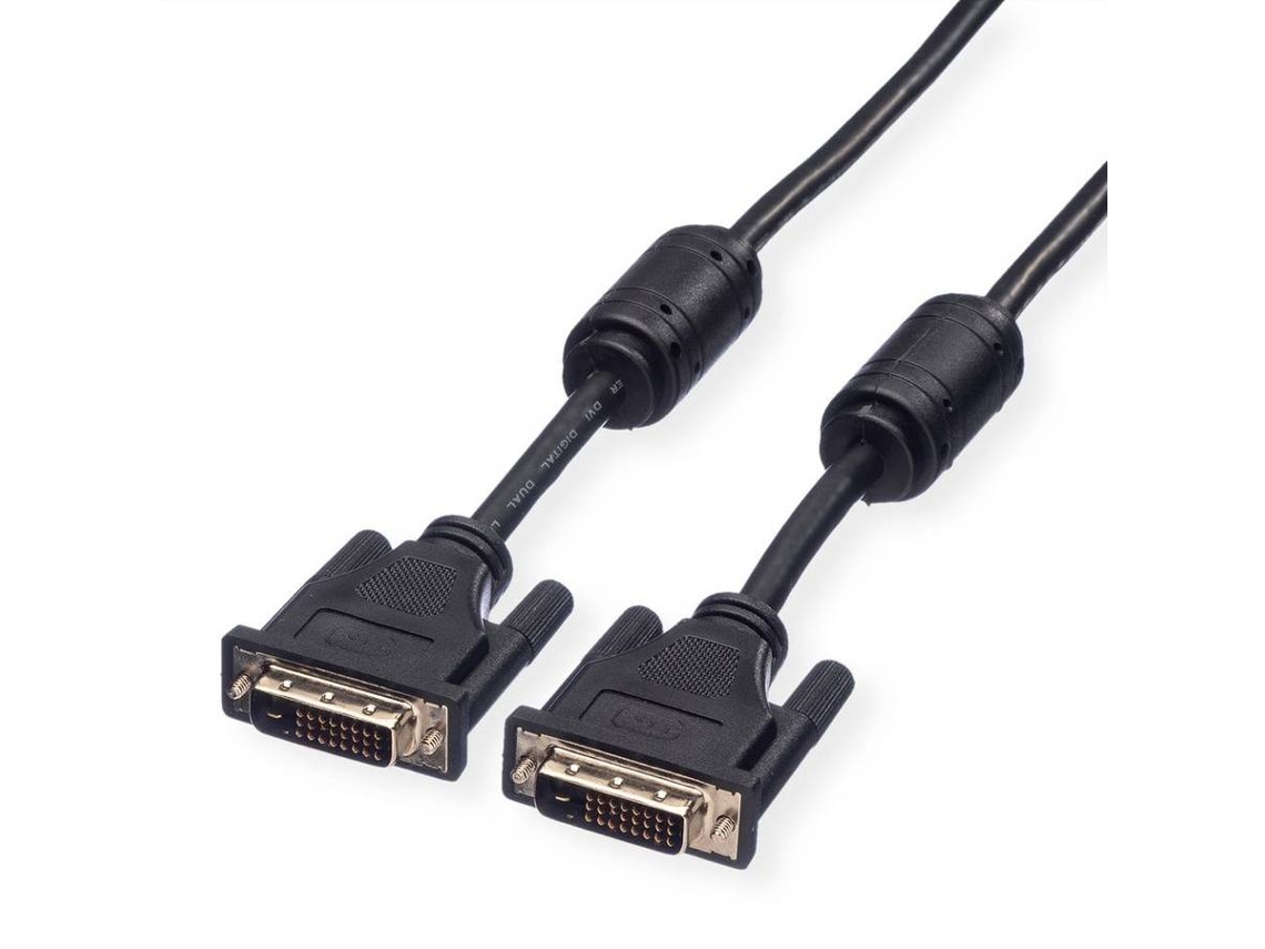 Cable ROLINE (DVI - 20m - Negro)