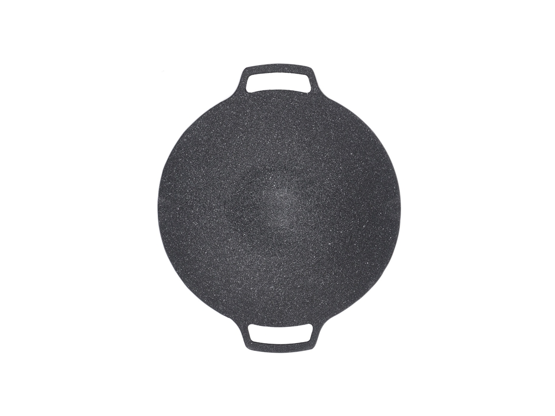 Plancha Redonda Antiadherente De Aleación De Aluminio Con Dos Fundas Para Barbacoa Y Picnic De 30 Cm/11,8 Pulgadas.