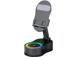 Altavoz De Inducción Para Teléfono, Compatible Con Audio, Iluminación Rgb Con Cable.
