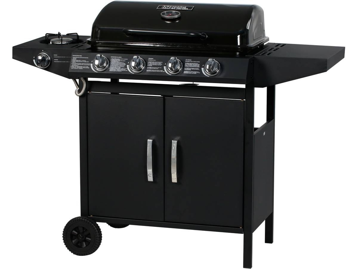 Parrilla de gas "Party 5" - 5 quemadores, 1 quemador lateral - 12,9 kW - Negra