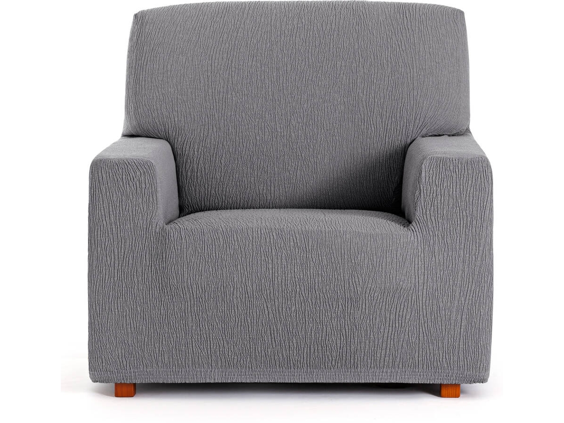 Funda de Sillón EYSA Premium Troya Tejido Elástico (110 x 70 x 110 cm - Poliéster y Algodón - Gris)