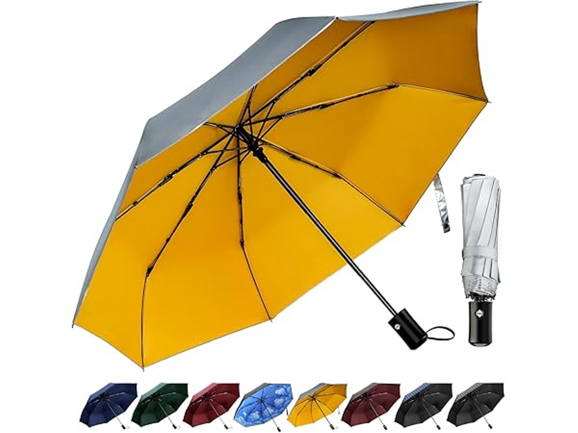 Paraguas Es Impermeable Y Resistente Al Viento, Cuenta Con Apertura Y Cierre Automáticos Y Un Diseño Plegable Para Facilitar Su Transporte.