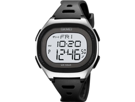 VEANXIN Reloj digital para hombre Relojes cuadrados digitales LED impermeables-Negro