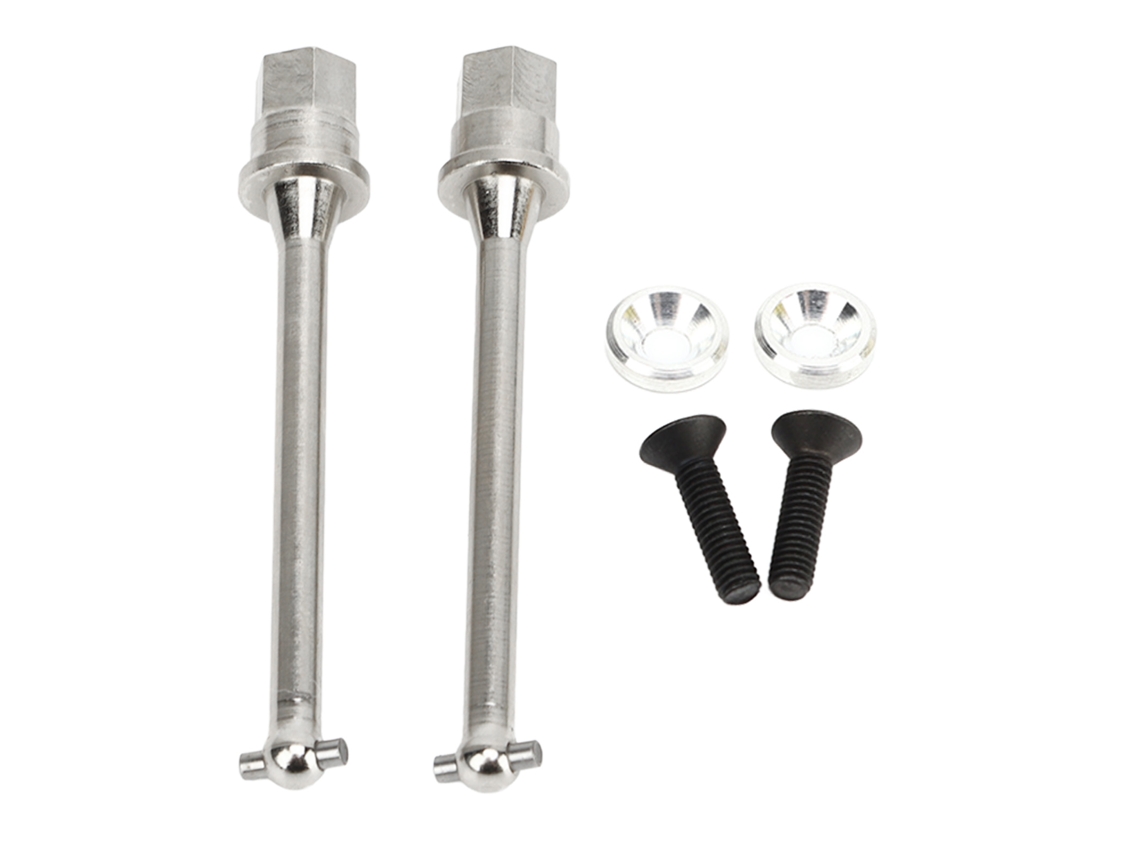 2 Ejes De Transmisión Traseros Para Coche Rc Axial Yeti Jr 1/18, Accesorio De Repuesto Plateado