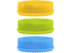 3 Cepillos Exfoliantes Corporales De Silicona De Doble Cara: Cepillo De Baño Suave Para Piel Sensible.