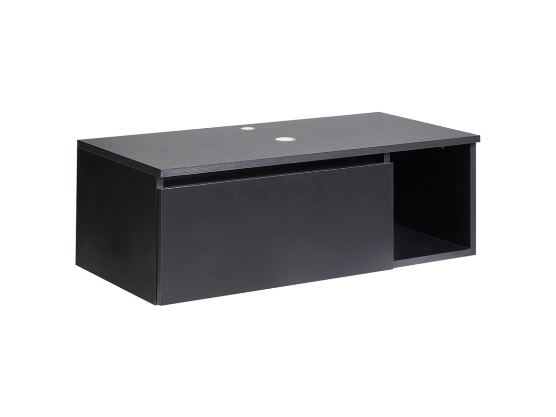 Mueble de baño de pared Beliani Rupanco De Negro 80x40x37