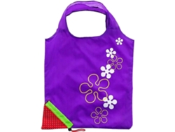 Bolsas de compra reutilizables, plegables y resistentes de nailon color fresa. GOKOCO