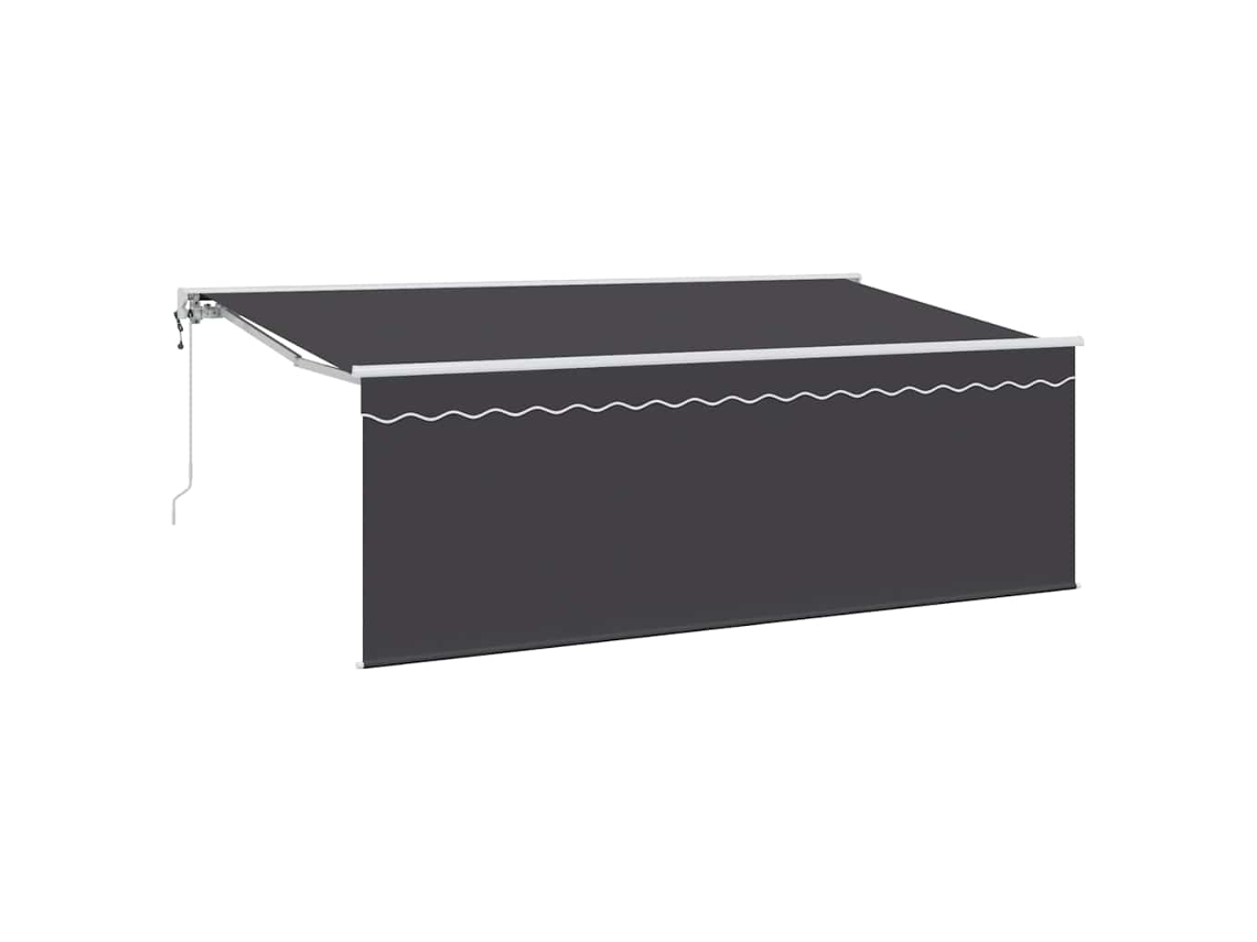 Maison Exclusive - Toldo Retráctil Antracita 350 X 200 Cm Poliéster Y Aluminio