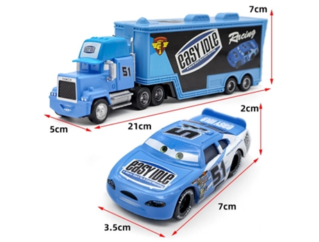 Set takara tomy pixar car 3 jackson mack uncle truck 1:55 diecast metal car model toy boy christmas gift