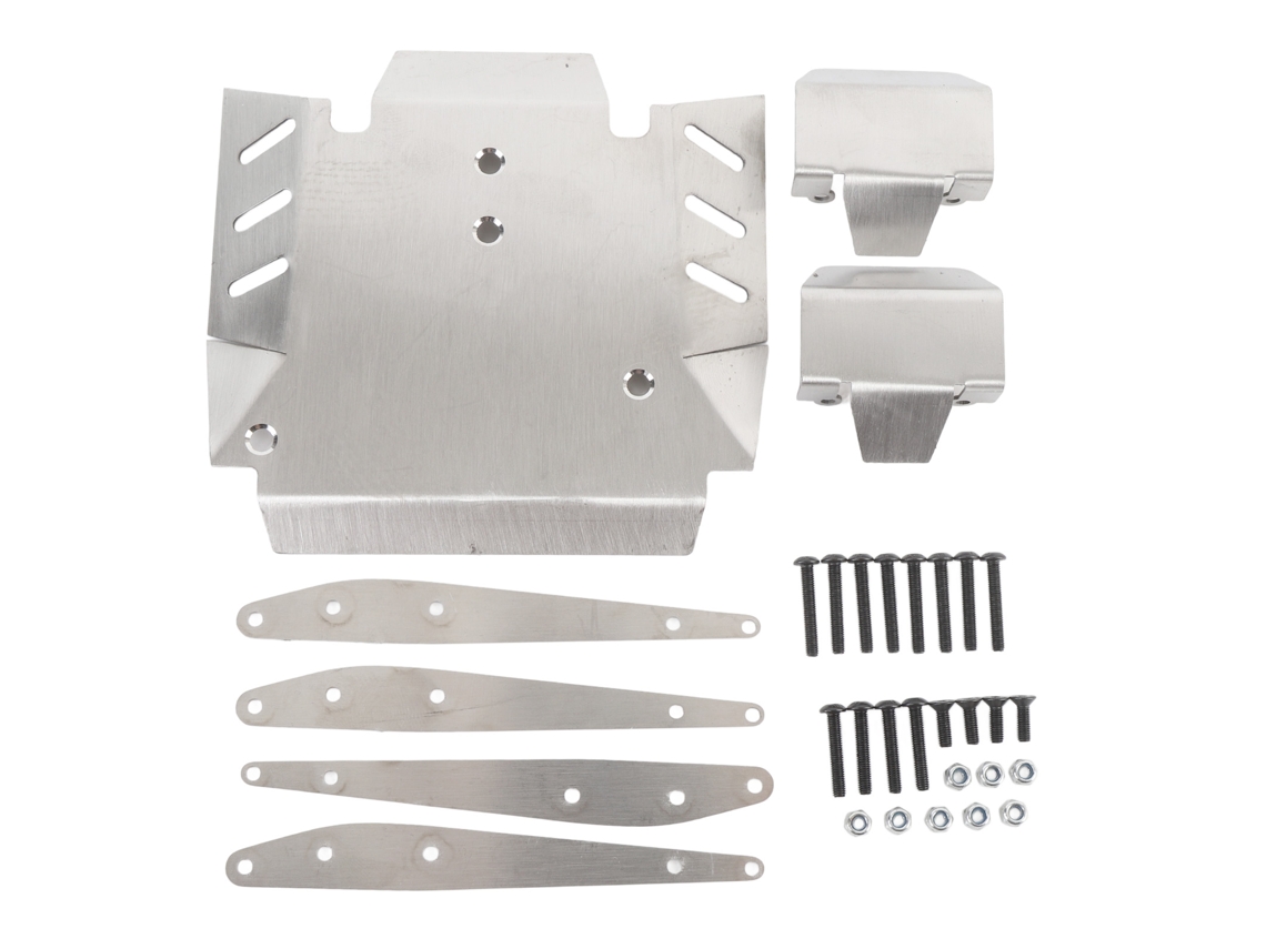 Placa Protectora De Acero Inoxidable Para Chasis Rc Axial 1/10 Rbx10 Ryft Anticolisión