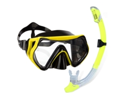 HYMNORA Máscara de Snorkel Juego de Equipo de Snorkeling – Set Seco con Máscara para Niños y Adultos Visión Submarina con Bolsa de Malla, Equipo de Entrenamie
