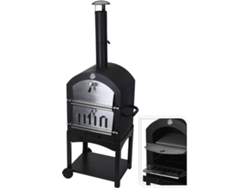 Horno de pizza VAGGAN Inox (Negro - Acero inoxidable - 44,5 x 65 x 158 cm)
