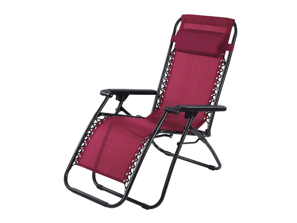 Tumbona plegable reclinable Klack Zero Gravity Red para playa, jardín y piscina