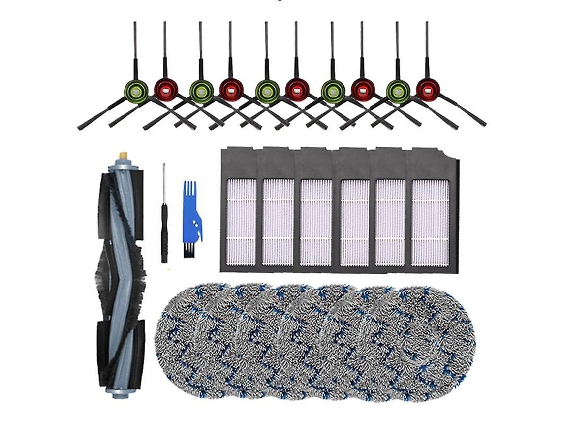 Peças para ecovacs deebot t10 turbo mop filtro de pano escovas laterais principais