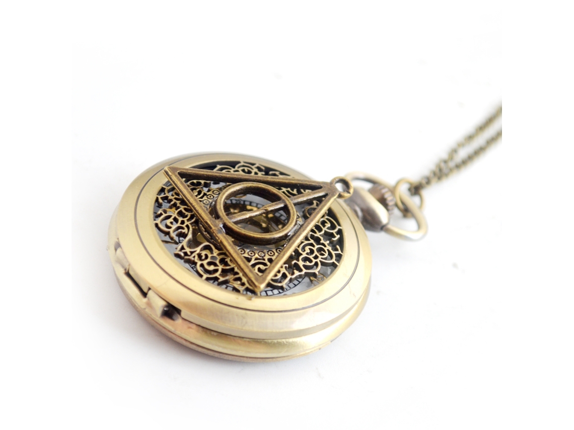 Reloj De Bolsillo Retro De Cuarzo En Aleación Con Collar Decorativo, Unisex.