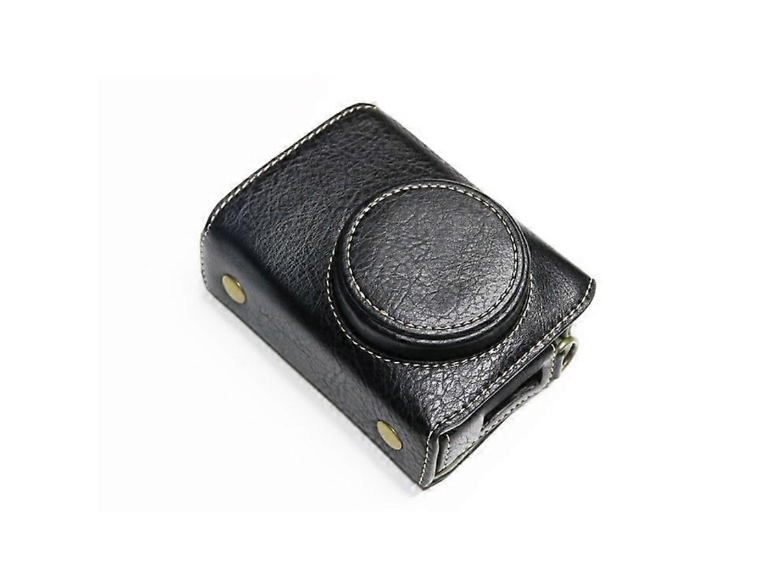 Bolsa de cuero sintético desmontable para cámara Ricoh GR II con ranura para batería, funda protectora con correa para el hombro Facpoet