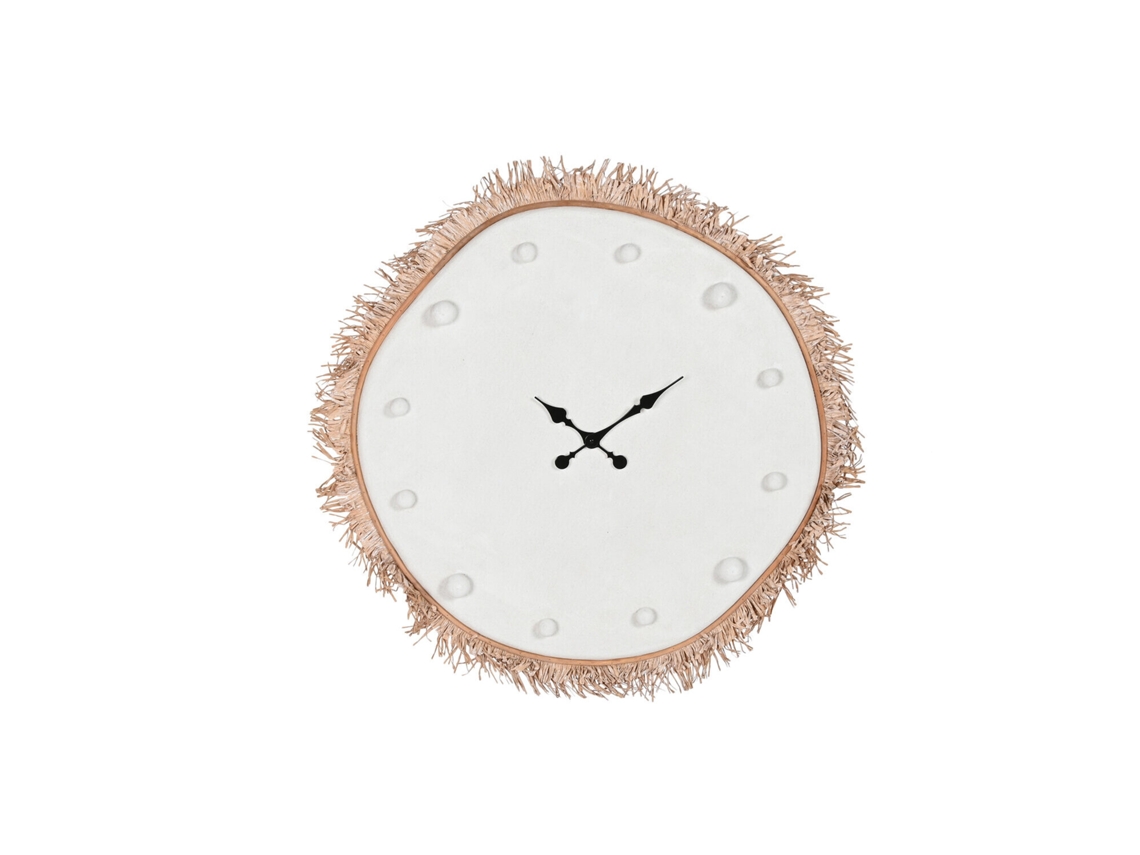 Reloj de fibra de MDF blanco de 85x7x85cm ALEXANDRA HOUSE LIVING