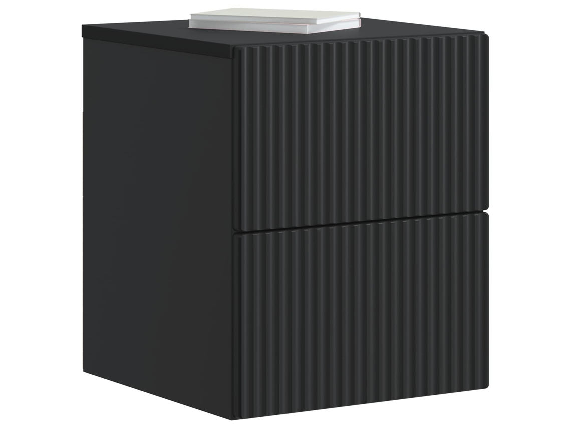 Maison Exclusive - Mesita De Noche De Pared 2 Pcs Negro 33 X 34,5 X 40 Cm