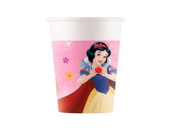 Tazas Desenchables LIRAGRAM ESPAÑA Set de 8 vasos de cartón de 200 ml de Princesas Disney