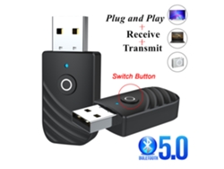 Novo Receptor E Transmissor De Áudio Bluetooth 5.0 3 Em 1, Com Adaptador Usb, Para Tvs, Computadores E Carros.