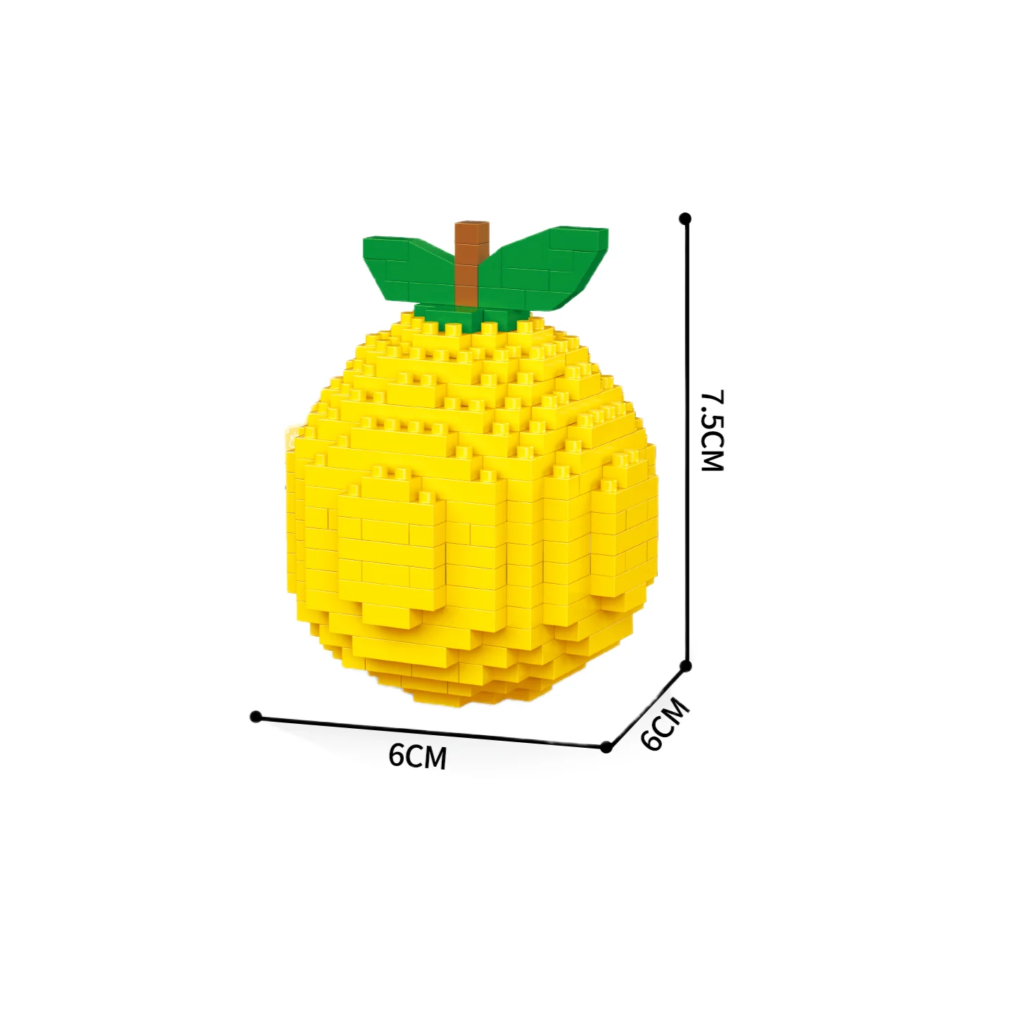 (piña) Juguete De Bloques De Construcción En Miniatura De Fruta Realista Para Ensamblar