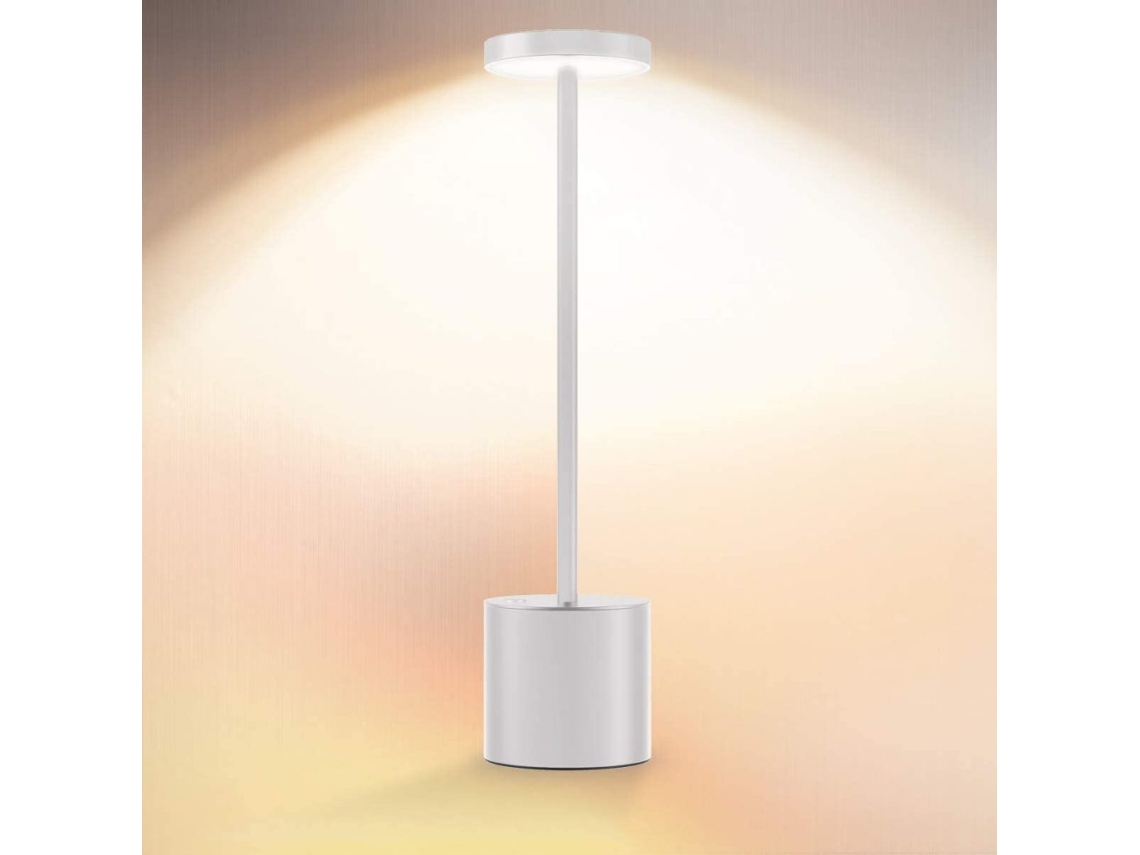 Candeeiro De Mesa Recarregável Lx - 1 Peça - Prata JEIIBRZUI