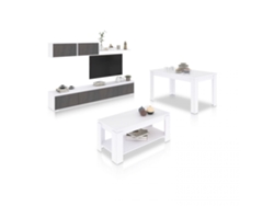 Pack salón con mesa de centro y mesa de comedor Arlet Max Blanco Artik (Blanco Mate) - Óxido 200 x 43 x 41 cm