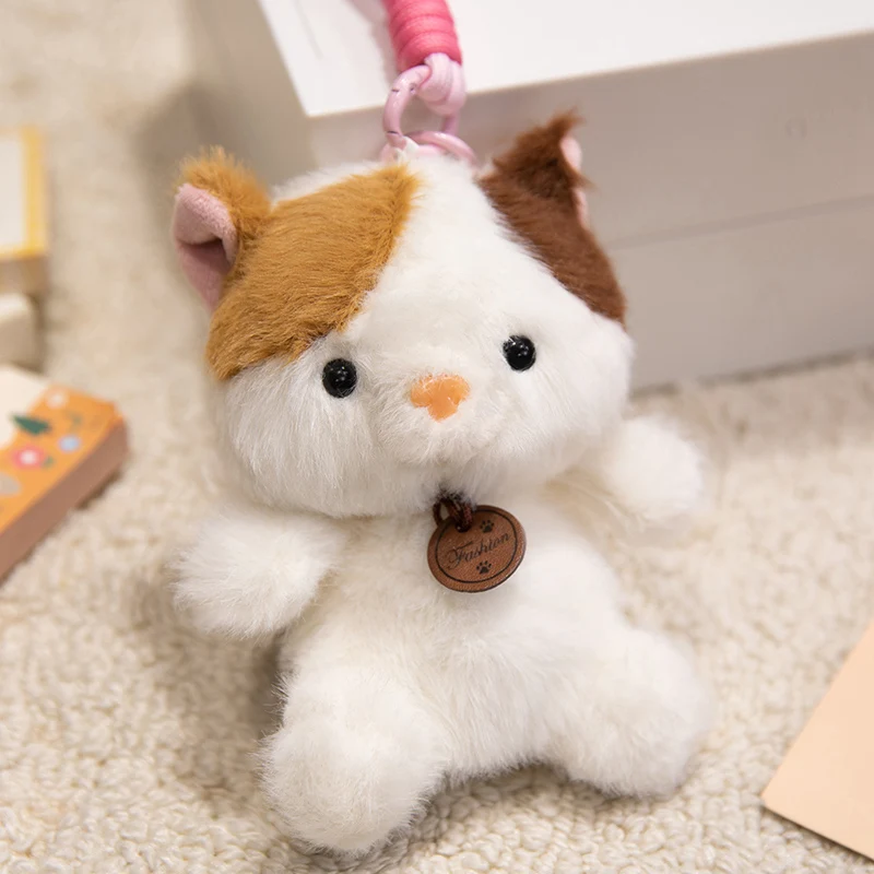 (gato 12cm) Muñeco Colgante De Peluche Suave Y Adorable Con Forma De Animal, Juguete De Peluche Para Niños