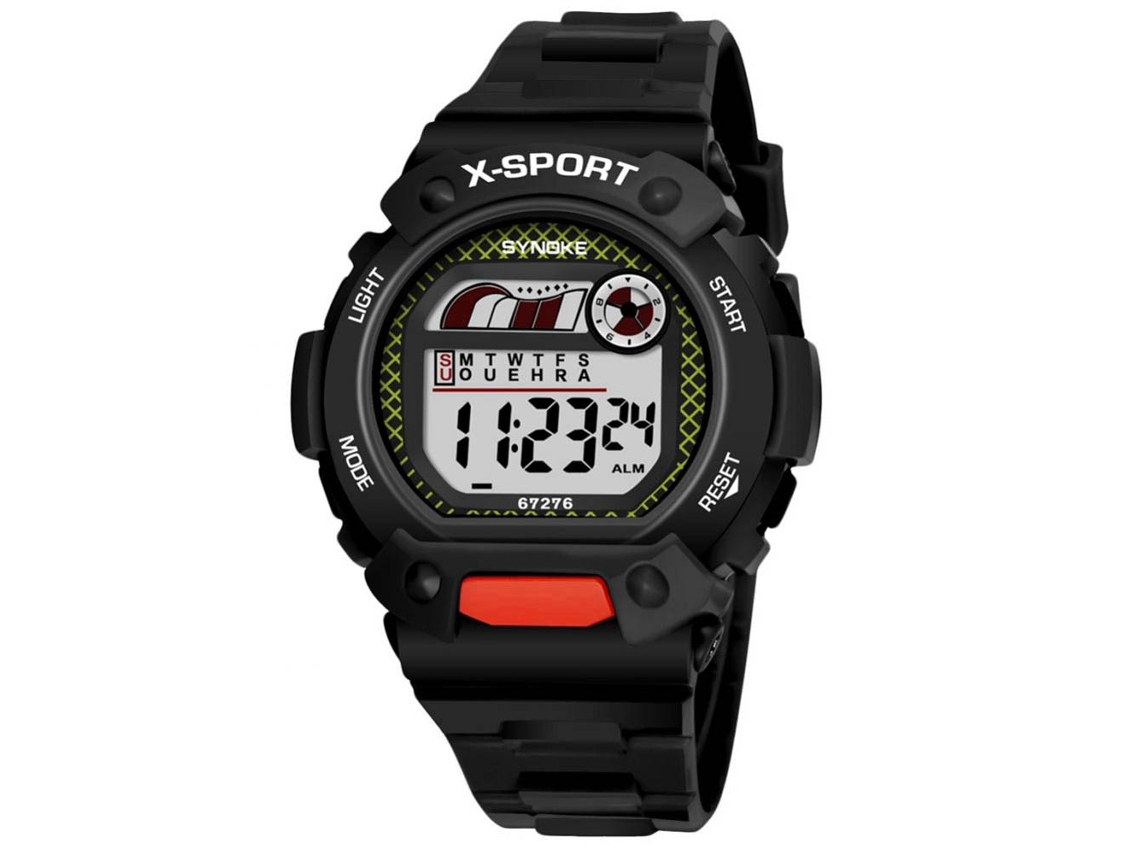 Reloj Deportivo Impermeable Con Luz Suave Niños Synoke Digital Negro