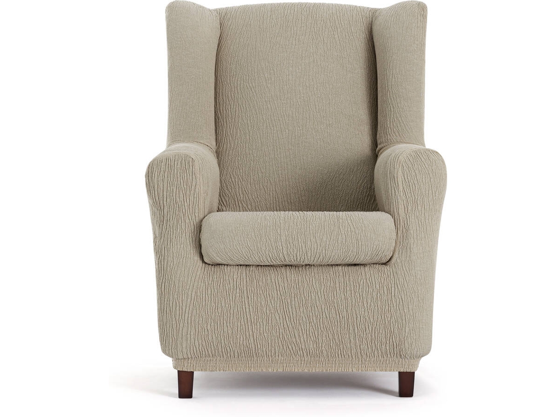 Funda de Sillón EYSA Premium Troya Tejido Elástico (90 x 80 x 100 cm - Poliéster y Algodón - Visón)