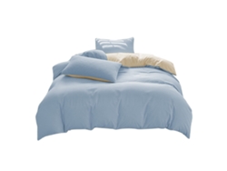 Juego de cama de algodón lavado, incluye edredón acolchado para todas las estaciones, sábana ajustable y fundas de almohada, Perenni Technology.