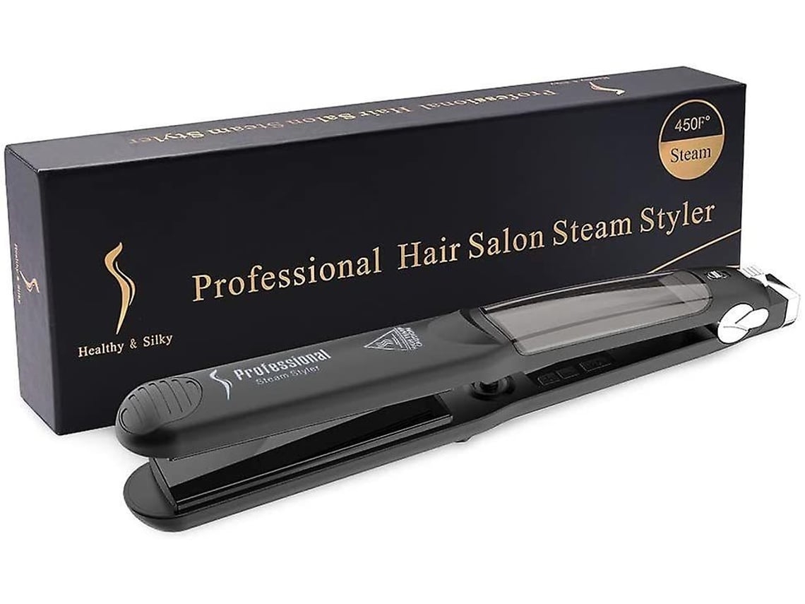 Plancha de pelo a vapor profesional 6 temperaturas de salón Placa de cerámica de turmalina 2 en 1 Apto para todo tipo de YEMAESRE