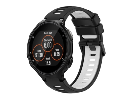 Correa Smartwatch para Garmin Forerunner 735/735XT Silicona Bicolor (Negro + Blanco)