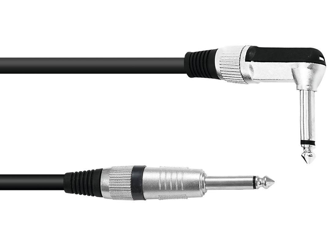Cable Jack OMNITRONIC 6.3 Mono 1x 90° 0.9m bk