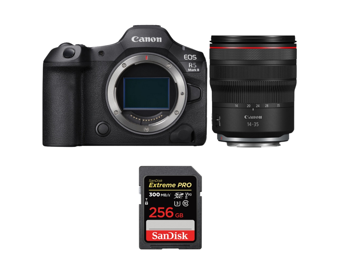 Canon Eos R5 Mark Ii + Rf 14-35mm F/4 L Is Usm + 1 Sandisk 256gb Uhs-ii 300mb/s + Ebook “20 Consejos Para Fotos Que Impactan”