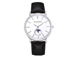 Reloj De Pulsera Zhoulianfa Fashionado Quartz Para Parejas, Bisel Plateado, Esfera Blanca L