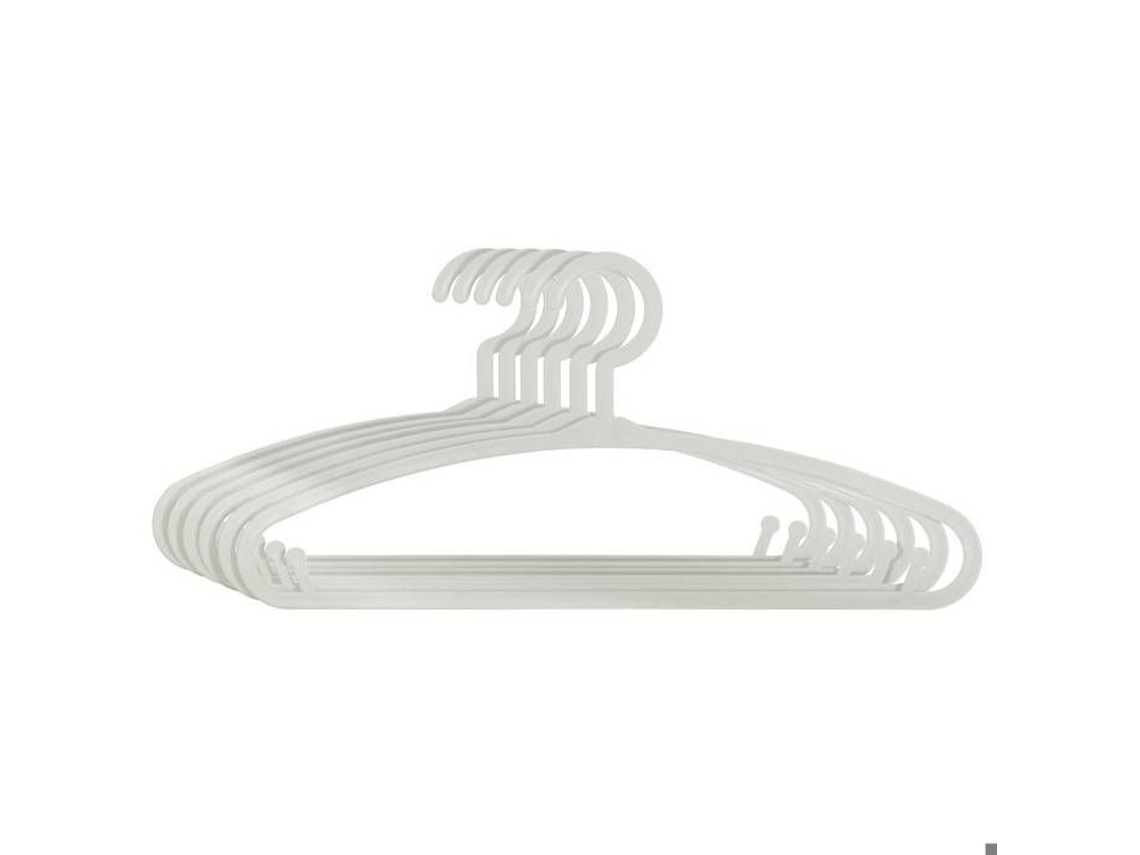 Perchas infantiles Atmosphera Pack de 6 de plástico gris 18 cm x 13,5 cm