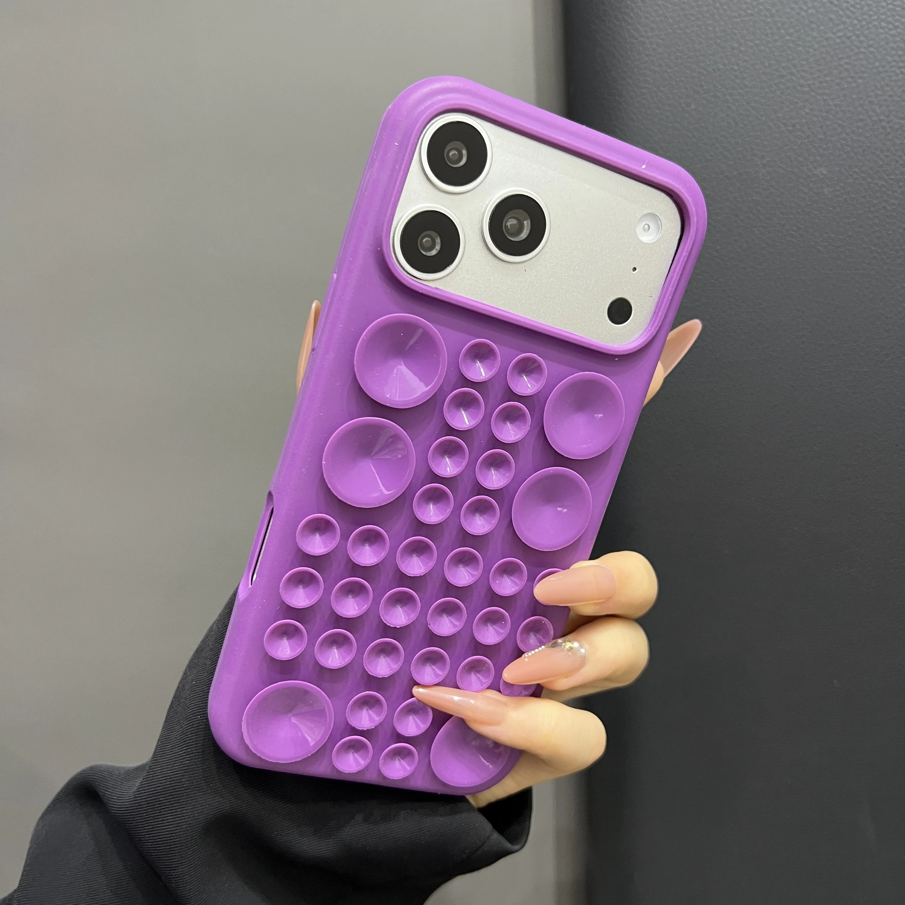 (iphone 17, Morado) Funda Multifuncional Para Teléfono Que Absorbe Los Golpes, Cubierta Protectora De Silicona Antichoque