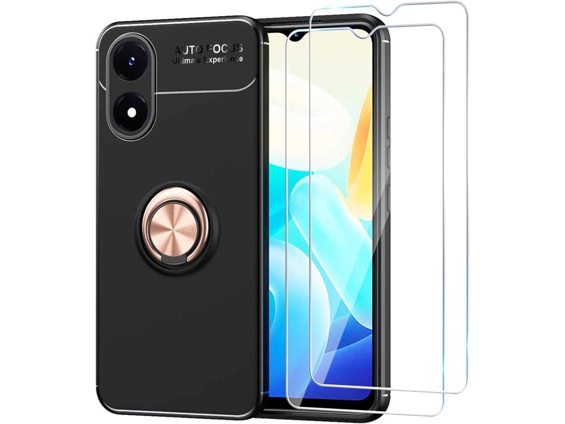 Conjunto de Protectores de Pantalla Protetora Antiarranhões Ouro para Vivo Y02S HONGWE. (2un)