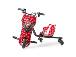 Patinete eléctrico de 3 ruedas con batería de alto rendimiento de 36 V, Ataa Drift Kartex con diseño de araña. Rojo