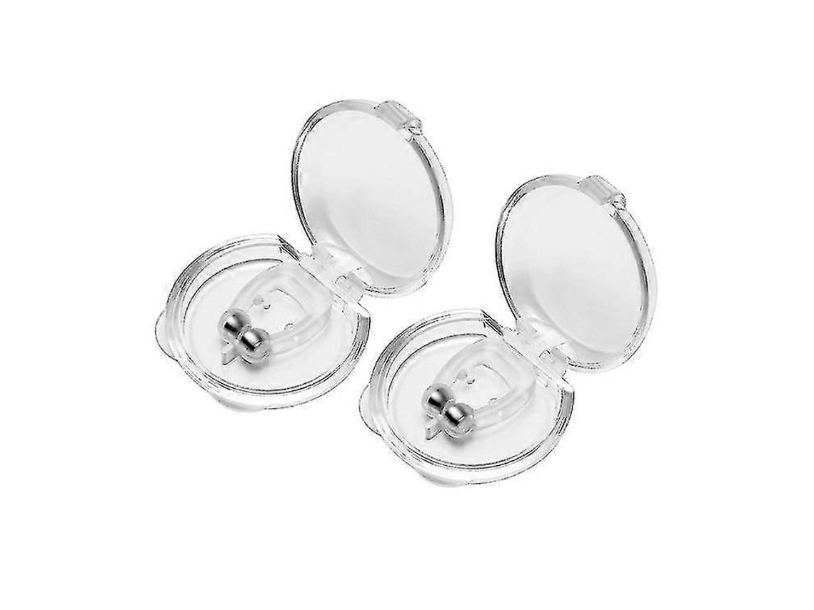 Dispositivo magnético de silicona antironquidos, clip antironquidos, ayuda profesional para dormir, alivia los ronquidos TAISHENGDA (1 unidad, transparente)