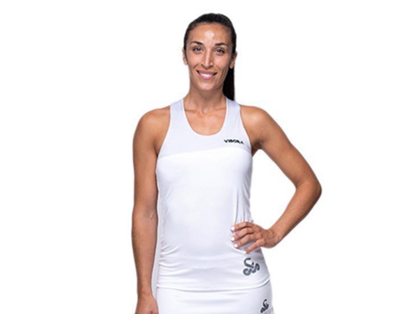 Camiseta de Mujer VIBORA Diva Lethal Tenis Gris (XL)